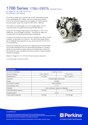 Engines Perkins 1706F-E93TA