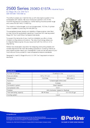 Engines Perkins 2506D-E15TA