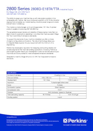 Engines Perkins 2806D-E18TTA