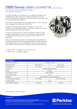 Engines Perkins 2806F-E18TA