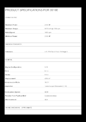 Engines Caterpillar 3516E