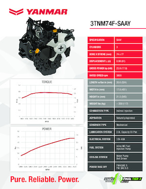 Engines Yanmar 3TNM74F-SAAY