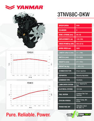 Engines Yanmar 3TNV88C-DKW