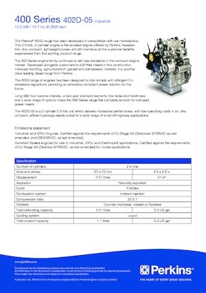 Engines Perkins 402D-05