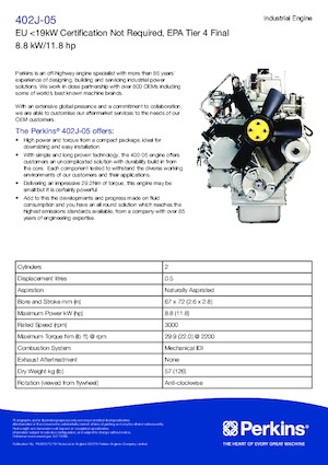 Engines Perkins 402J-05