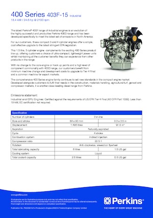 Engines Perkins 403F-15