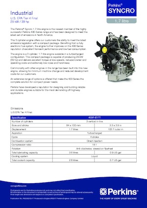 Motorlar Perkins 403F-E17T