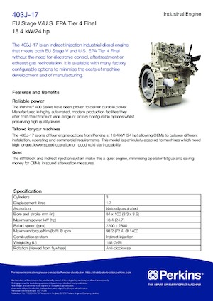 Engines Perkins 403J-17