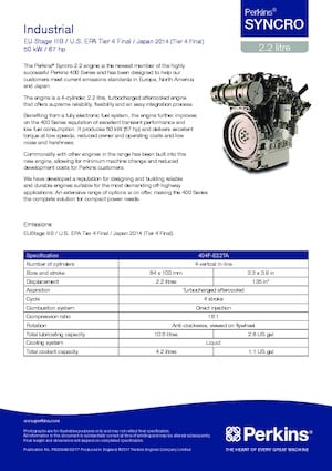 Engines Perkins 404F-E22TA