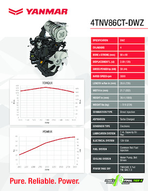 Engines Yanmar 4TNV86CT-DWZ