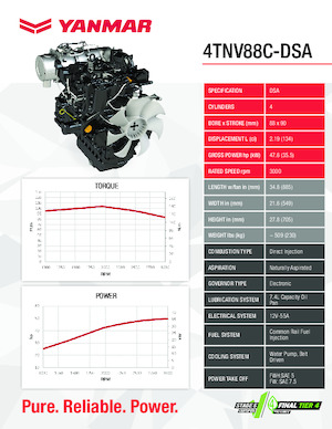 Engines Yanmar 4TNV88C-DSA