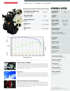 Engines Yanmar 4TNV98C-NYEM