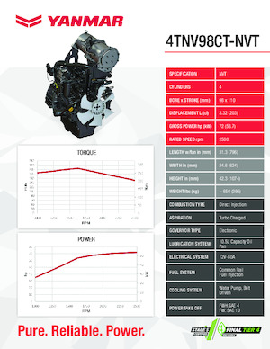 Engines Yanmar 4TNV98CT-NVT
