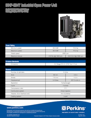 Engines Perkins 854F-E34T