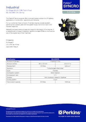 Engines Perkins 904D-E36TA