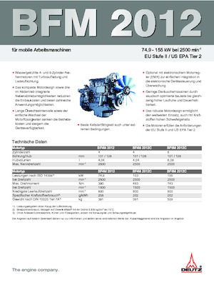 Engines Deutz BF 4 M 2012