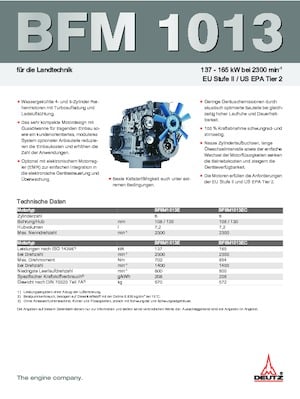 Engines Deutz BF 6 M 1013 E