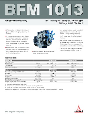 Engines Deutz BF 6 M 1013 E