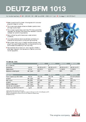 Engines Deutz BF 6 M 1013 FC