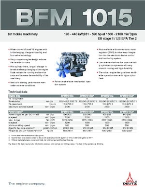 Engines Deutz BF 8 M 1015 CP