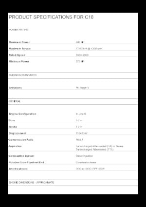 Motorlar Caterpillar C18