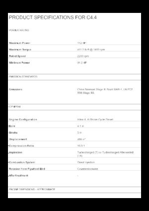 Engines Caterpillar C4.4 Acert