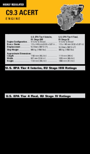 Engines Caterpillar C9.3 Acert