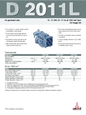 Engines Deutz D 2011 L03