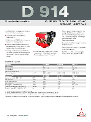 Engines Deutz D 914 L4