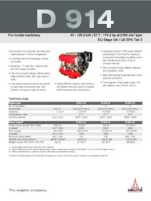 Engines Deutz D 914 L4