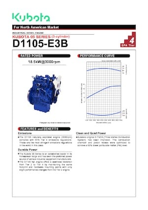 Engines Kubota D1105-E2B