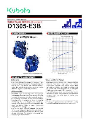 Motorlar Kubota D1305
