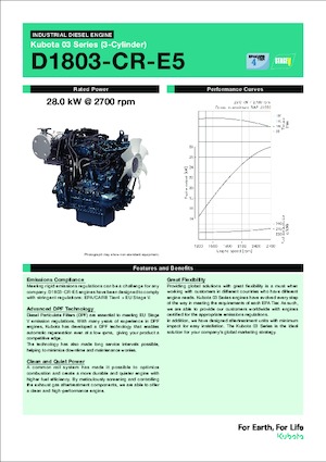 Engines Kubota D1803-CR-E5