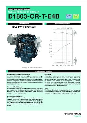 Engines Kubota D1803-CR-T-E4B