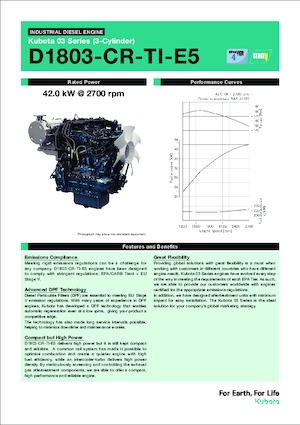 Engines Kubota D1803-CR-TI-E5