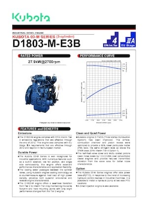 Motorlar Kubota D1803-M-DI-E2B