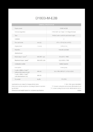 Motorlar Kubota D1803-M-E2B