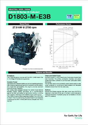 Motorlar Kubota D1803-M-E3B