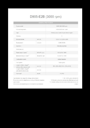 Engines Kubota D905-E2B