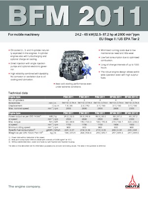 Engines Deutz F 3 M 2011