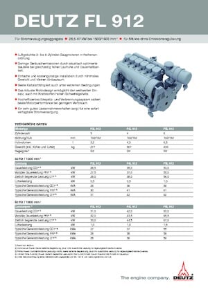 Engines Deutz F 4 L 912 / W