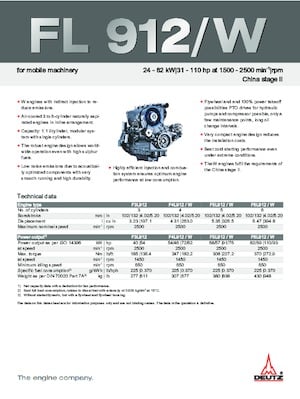 Engines Deutz F 4 L 912 / W