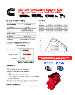 Engines Cummins ISX12N 