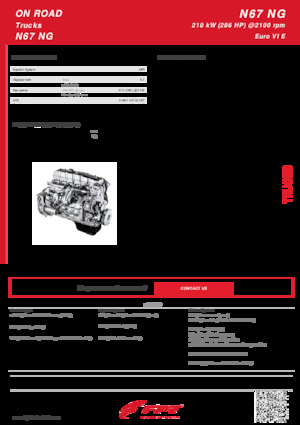 Motorlar FPT Industrial N67 NG ENT (210 kW) 