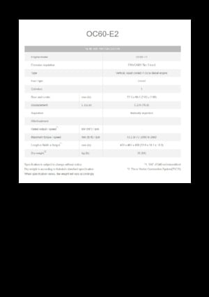 Engines Kubota OC60-E2