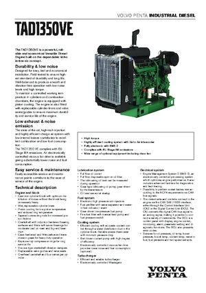 Engines Volvo Penta TAD1350VE