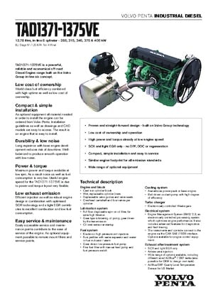 Engines Volvo Penta TAD1372VE