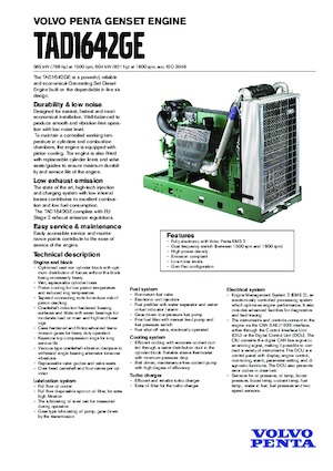 Motorlar Volvo Penta TAD1642GE