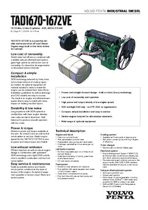 Motorlar Volvo Penta TAD1670VE