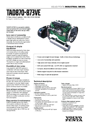Engines Volvo Penta TAD873VE
